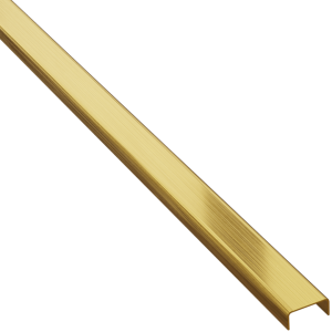 Listwa ozdobna C - stalowa - złota matowa - 10 mm, 270 cm