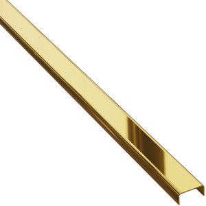 Listwa ozdobna C - stalowa - złota polerowana - 10 mm, 270 cm