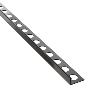 Listwa ozdobna stalowa L – gunmetal grafitowa matowa - 8,5 mm, 270 cm