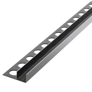 Listwa do brodzika ścienna do szyby - stal nierdzewna - gunmetal grafitowa matowa - 240 cm, 11 mm