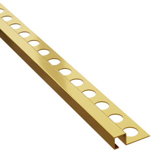Listwa kwadratowa Q dekoracyjna stalowa - złota matowa - 12,5 mm, 270 cm
