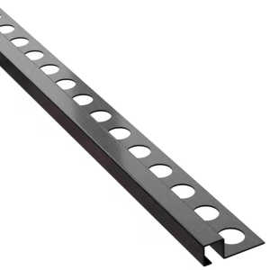 Listwa kwadratowa ozdobna stalowa – gunmetal – grafitowa - 12,5 mm, 270 cm
