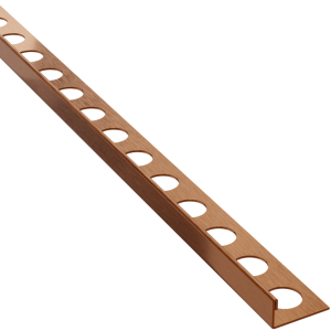 Listwa ozdobna stalowa L – miedziana matowa - 8,5 mm, 270 cm
