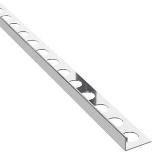 Listwa ozdobna stalowa L – srebrna polerowana - 8,5 mm, 270 cm