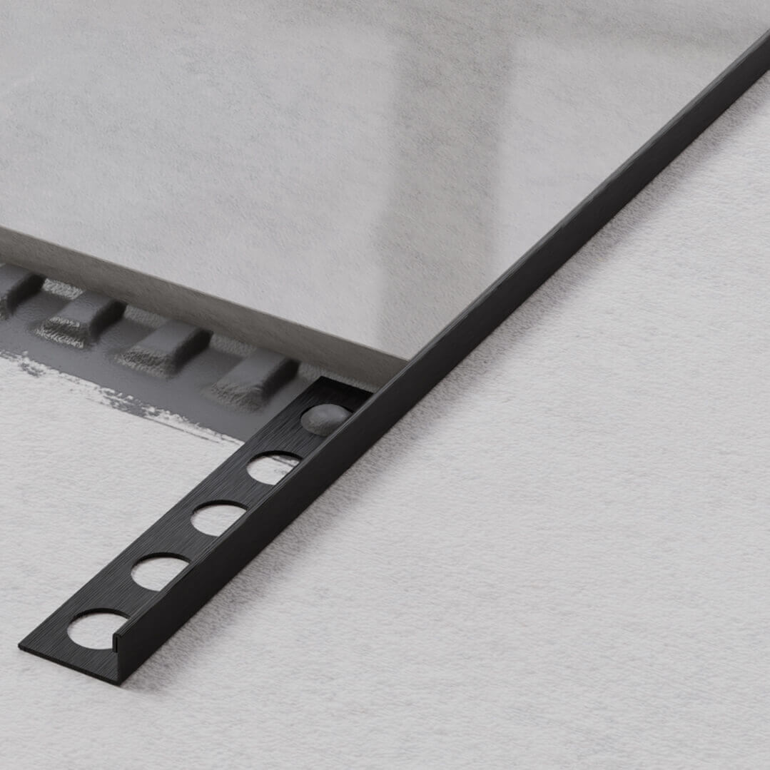 Listwa ozdobna stalowa L – czarna matowa - 12,5 mm, 270 cm