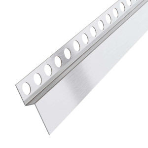 Listwa prysznicowa czołowa - stal nierdzewna - srebrna matowa - 130 cm, 12 mm