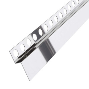 Listwa prysznicowa czołowa - stal nierdzewna - srebrna polerowana - 130 cm, 12 mm