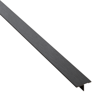 Profil T - teownik ozdobny – czarny matowy - 270 cm, 20 mm