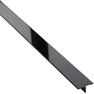 Profil T - teownik ozdobny – czarny polerowany - 270 cm, 20 mm
