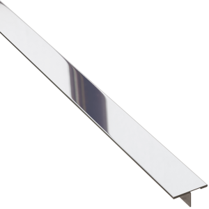 Profil T - teownik ozdobny – srebrny polerowany - 270 cm, 20 mm