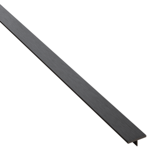 Profil T - teownik ozdobny REKTYFIKOWANY – czarny matowy - 270 cm, 15 mm