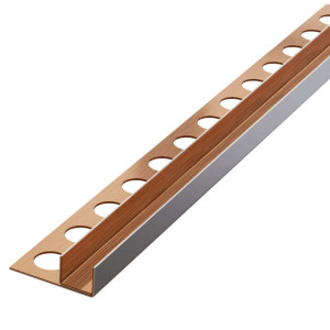 Listwa do brodzika ścienna do szyby - stal nierdzewna - miedziany mat - 240 cm, 11 mm