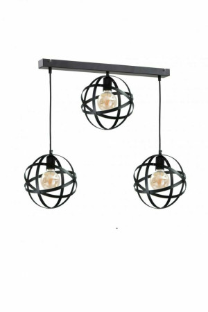 Závěsná lampa 3xE27 POLA ČERNÁ