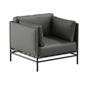 Zahradní křeslo DANDY SIT SIT Outdoor tmavě šedé sídlo venku 100 % OLF