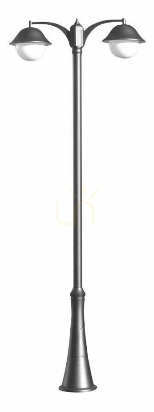 Venkovní sloupové svítidlo SU-MA PRINCE 2ramenné 310 cm černá patina OGMW 2 O-BD