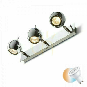 Lesklá Iii povrchová lampa chrom 230 V Led Gu10 3x8 W.