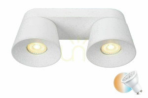 Plafond Lucide TRIGONO bílý 2x GU10 LED CCT 09935/02/31