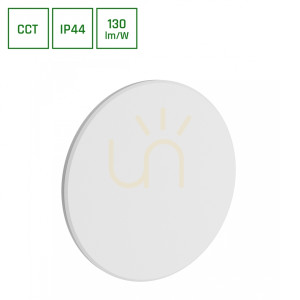 Piatta 18 W Cct 230 V Ip44 250x47 mm Bílá kulatá fasáda