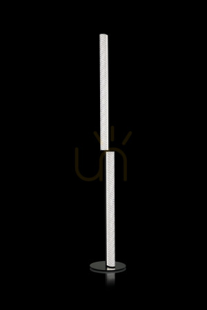 Slamp Modula Twisted Floor Lamp Black Plissé