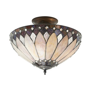 Vícebarevná stropní lampa Brooklyn Tiffany 63978 Interiéry.