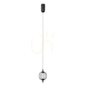 Závěsná LED lampa Italux Pedro černá matná 4W 3000K PND-34405-1-BK