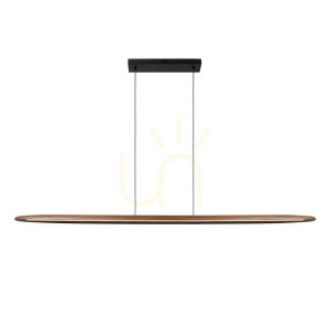 Závěsné svítidlo Lucide LANGHOLT LED dřevo Japandi 28W 3300 lm