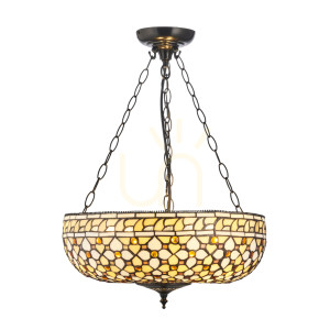 Tiffany závěsné světlo Interiors Mille Feux multicolor 3xE27 60-100 cm 111882