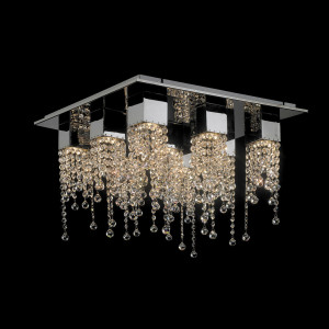 Stropní svítidlo Italux Larix 9x GU10 crystal chrome MX93708-9B