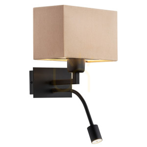 ARGON BILL Wall Sconce Beige Black Matte SKU 1043