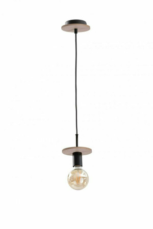 Hanging lamp 1xE27 SATURN NATURAL / BLACK