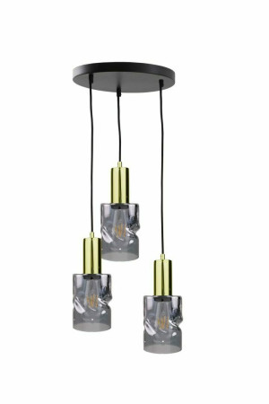Hanging lamp 3xE27 CROSS BLACK / GOLD