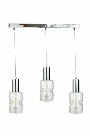 Hanging lamp 3xE27 CROSS SILVER