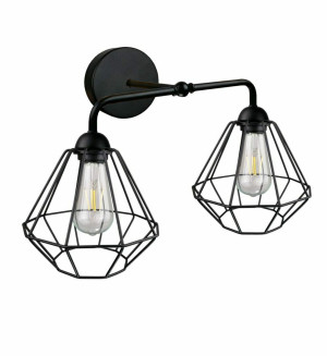 Wall lamp 2xE27 FOSKAL BLACK