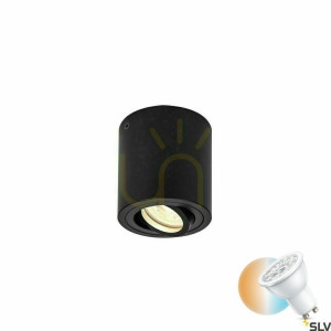 Ceiling Light SLV TRILEDO Round CL Black Aluminum GU10 10W 1002010