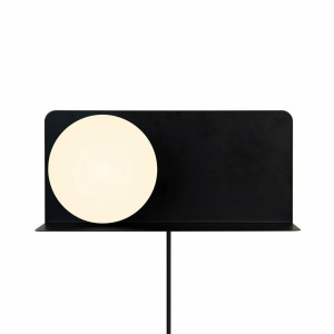 Wall lamp with shelf Lilibeth black Nordlux