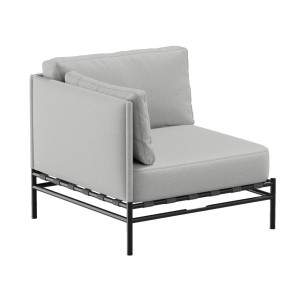 Garden Sofa SIT SIT Outdoor DANDY End Module Gray Pebwter 52