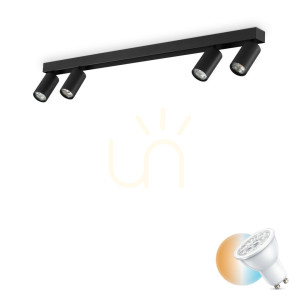 Plafon sufitowy Ideallux Profilo PL4 Nero czarny 90 cm 4xGU10 328195