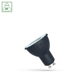Led Gu10 230 V 6 W Smd 38st Ww With Lens Black Spectrum.