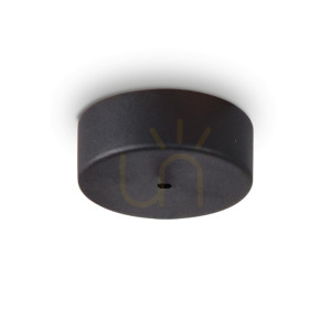 Ceiling Rose Ideallux Rosone Magnetic 1-Light Black Metal 9 cm 244242