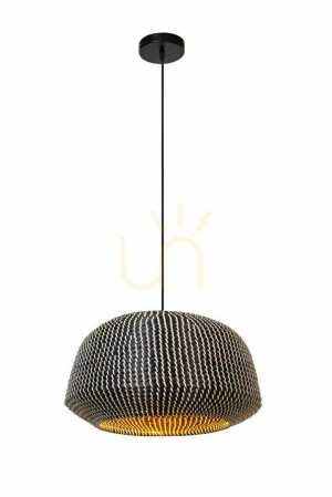 Lucide MADUKA Pendant Light Black Seagrass Japandi E27 10450/47/30
