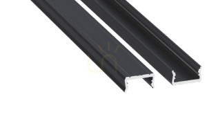 LUMINES LED profile type atom Rock Anthracite lacquered 2 m