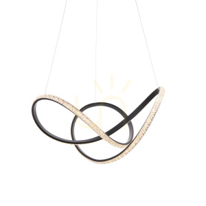 Francisca Pendant Lamp Black Endon