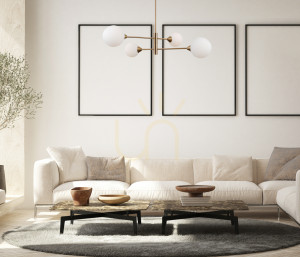 Pendant Light Italux Evora Brass White 4-Light G9 PND-55342-4-HB