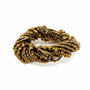 Gold Beaded Napkin Ring