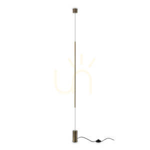 Ideallux ESSENCE függesztett fali lámpa 341132 LED 14W sárgaréz 2700K ⌀6 cm