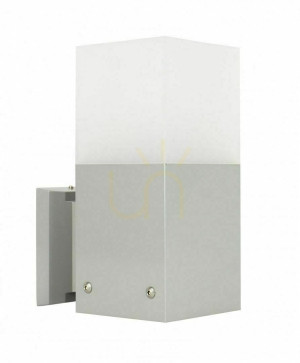 Lampa ogrodowa ścienna SU-MA Cube Max srebrna 20W CB-MAX K AL