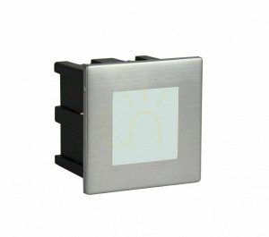 Lampa wpuszczana do ściany SU-MA Mur LED Inox F 04 8x8 cm IP65