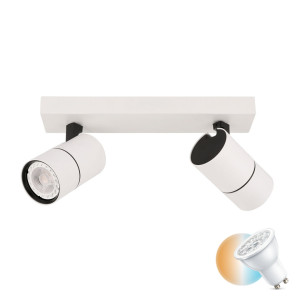 Nowoczesny Biały Reflektorek Laconi GU10 2-punktowy