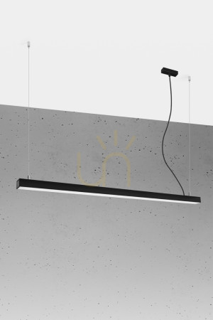 Lampa wisząca PINNE 150 czarna 3000K - THORO