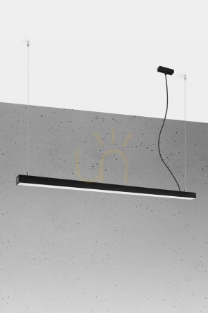 Lampa wisząca PINNE 150 czarna 4000K - THORO
